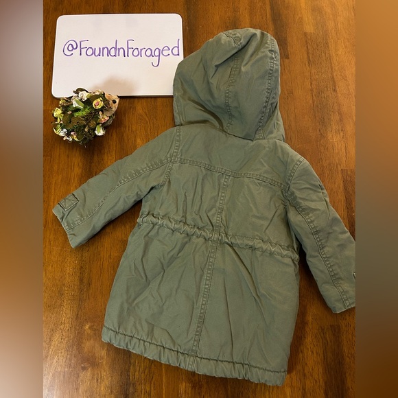 GAP Sherpa-Lined Utility Parka Coat | Girls 2T | Heavyweight Canvas Style - Picture 10 of 11